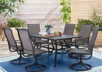 7 Piece Patio Dining Set With Swivel Chairs