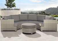 Capilano Curved All Weather Wicker Patio Sectional Sofa