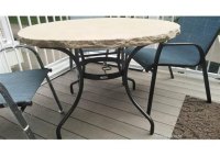Faux Stone Patio Dining Table