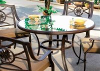 Glass Top Patio Table Set