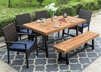 Patio Table And Bench Set
