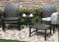 Phi Villa 5 Piece Patio Conversation Set With Ottomans And Table