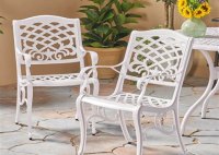 White Cast Aluminum Patio Chairs