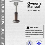 Garden Sun Patio Heater Owners Manual